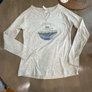 Ouray Light Gray Long Sleeve Women's mount snow Top XS
